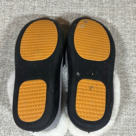 Mishansha Suede Moccasin Slippers Warm Fleece Lined Anti-Skid Rubber Sole - Picture 4 of 6